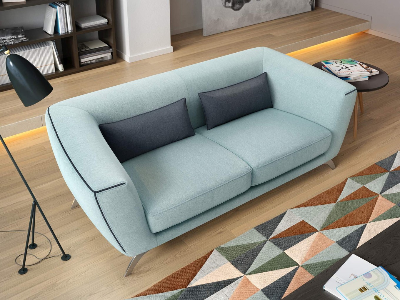 Designer Stoff Sofagarnitur Couchgarnitur 2Sitzer Sofa Couch Modern